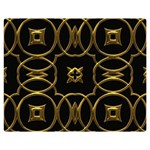 Black And Gold Pattern Elegant Geometric Design Double Sided Flano Blanket (Medium)  60 x50  Blanket Front