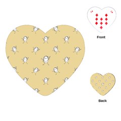 Happy Character Kids Motif Pattern Playing Cards (heart)  by dflcprints