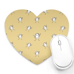 Happy Character Kids Motif Pattern Heart Mousepads by dflcprints