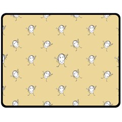 Happy Character Kids Motif Pattern Double Sided Fleece Blanket (medium)  by dflcprints