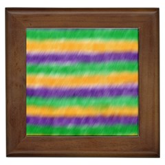 Mardi Gras Strip Tie Die Framed Tiles by PhotoNOLA