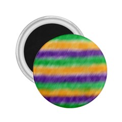 Mardi Gras Strip Tie Die 2 25  Magnets by PhotoNOLA