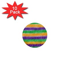 Mardi Gras Strip Tie Die 1  Mini Buttons (10 Pack)  by PhotoNOLA