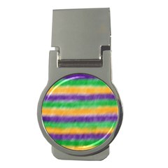 Mardi Gras Strip Tie Die Money Clips (round)  by PhotoNOLA