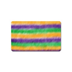 Mardi Gras Strip Tie Die Magnet (name Card) by PhotoNOLA