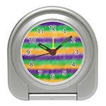 Mardi Gras Strip Tie Die Travel Alarm Clocks Front