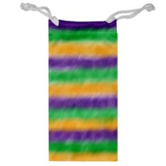 Mardi Gras Strip Tie Die Jewelry Bag by PhotoNOLA