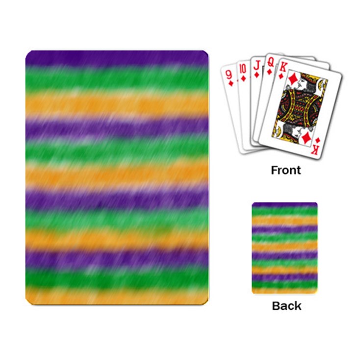 Mardi Gras Strip Tie Die Playing Card