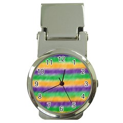 Mardi Gras Strip Tie Die Money Clip Watches by PhotoNOLA