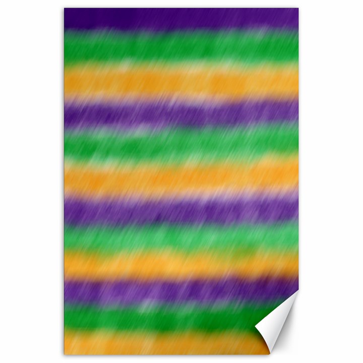 Mardi Gras Strip Tie Die Canvas 20  x 30  