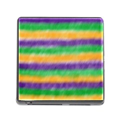 Mardi Gras Strip Tie Die Memory Card Reader (square) by PhotoNOLA