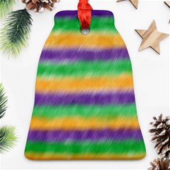 Mardi Gras Strip Tie Die Ornament (bell) by PhotoNOLA