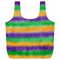 Mardi Gras Strip Tie Die Full Print Recycle Bags (l)  by PhotoNOLA