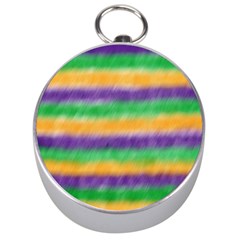 Mardi Gras Strip Tie Die Silver Compasses by PhotoNOLA