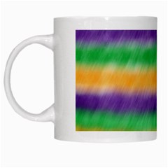 Mardi Gras Strip Tie Die White Mugs by PhotoNOLA