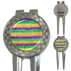 Mardi Gras Strip Tie Die 3-in-1 Golf Divots by PhotoNOLA