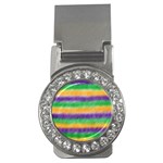 Mardi Gras Strip Tie Die Money Clips (CZ)  Front