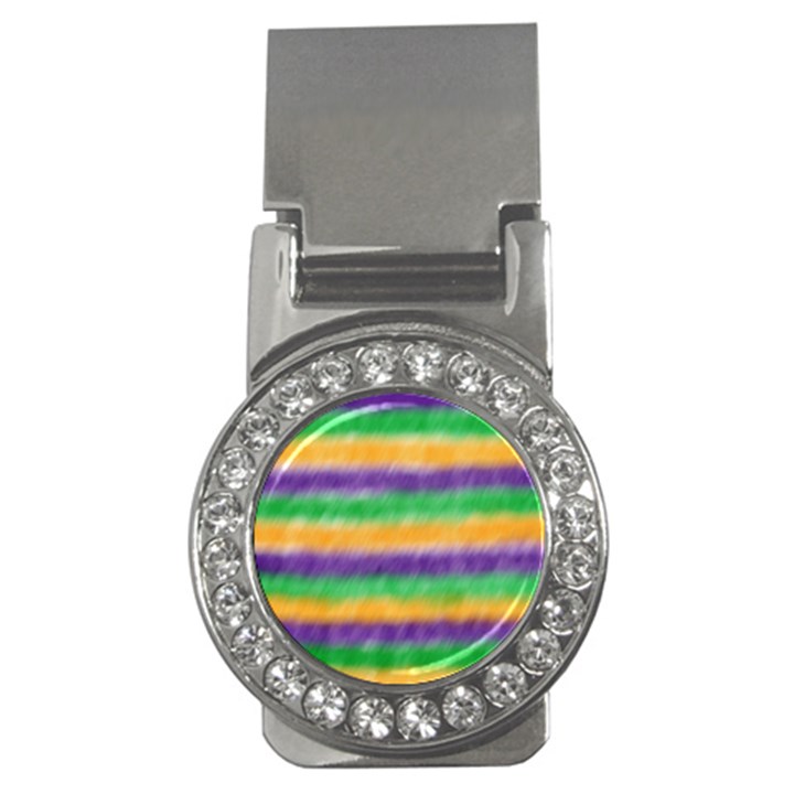 Mardi Gras Strip Tie Die Money Clips (CZ) 