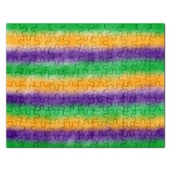 Mardi Gras Strip Tie Die Rectangular Jigsaw Puzzl by PhotoNOLA