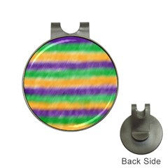 Mardi Gras Strip Tie Die Hat Clips With Golf Markers by PhotoNOLA