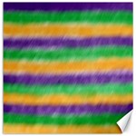 Mardi Gras Strip Tie Die Canvas 12  x 12   11.4 x11.56  Canvas - 1