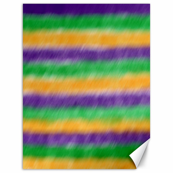 Mardi Gras Strip Tie Die Canvas 12  x 16  