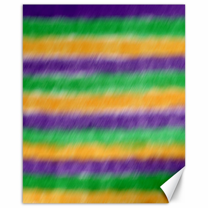 Mardi Gras Strip Tie Die Canvas 16  x 20  