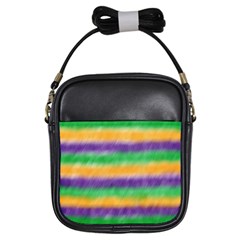 Mardi Gras Strip Tie Die Girls Sling Bags by PhotoNOLA