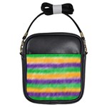 Mardi Gras Strip Tie Die Girls Sling Bags Front