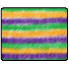 Mardi Gras Strip Tie Die Fleece Blanket (medium)  by PhotoNOLA