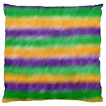 Mardi Gras Strip Tie Die Large Cushion Case (Two Sides) Front