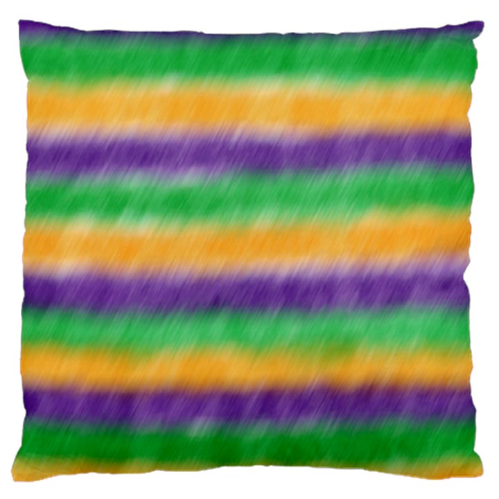 Mardi Gras Strip Tie Die Large Cushion Case (Two Sides)