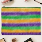 Mardi Gras Strip Tie Die Cosmetic Bag (XXXL)  Front