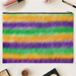 Mardi Gras Strip Tie Die Cosmetic Bag (XXXL)  Back