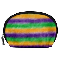 Mardi Gras Strip Tie Die Accessory Pouches (large)  by PhotoNOLA