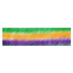 Mardi Gras Strip Tie Die Satin Scarf (oblong) by PhotoNOLA