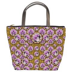 Gold Plates With Magic Flowers Raining Down Bucket Bags by pepitasart