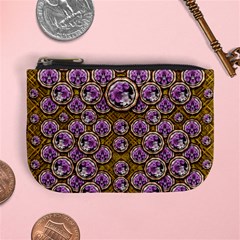 Gold Plates With Magic Flowers Raining Down Mini Coin Purses by pepitasart