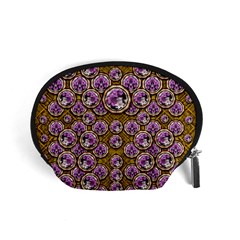 Gold Plates With Magic Flowers Raining Down Accessory Pouches (small)  by pepitasart