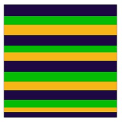 Mardi Gras Stripes Large Satin Scarf (Square)