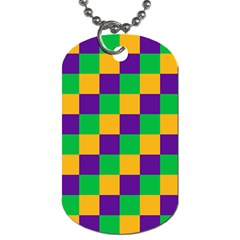 Mardi Gras Checkers Dog Tag (two Sides) by PhotoNOLA