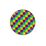 Mardi Gras Checkers Hat Clip Ball Marker (10 pack) Front