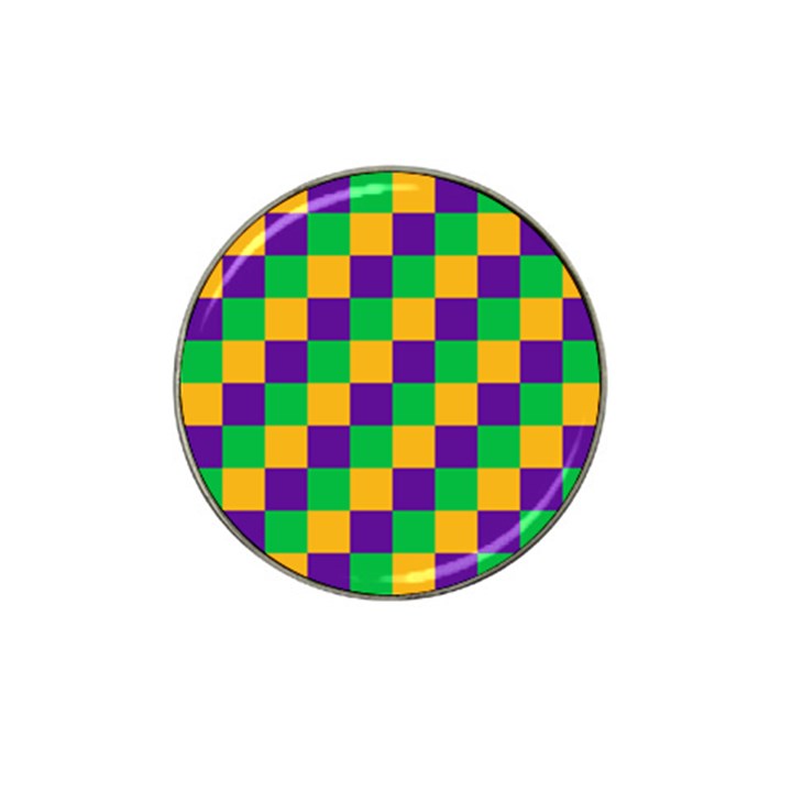 Mardi Gras Checkers Hat Clip Ball Marker (10 pack)