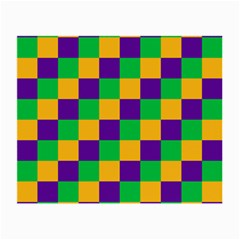 Mardi Gras Checkers Small Glasses Cloth by PhotoNOLA