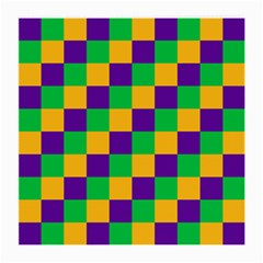 Mardi Gras Checkers Medium Glasses Cloth (2-side) by PhotoNOLA