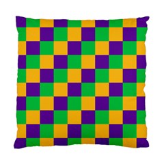 Mardi Gras Checkers Standard Cushion Case (one Side) by PhotoNOLA