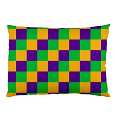 Mardi Gras Checkers Pillow Case by PhotoNOLA