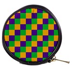 Mardi Gras Checkers Mini Makeup Bags Front