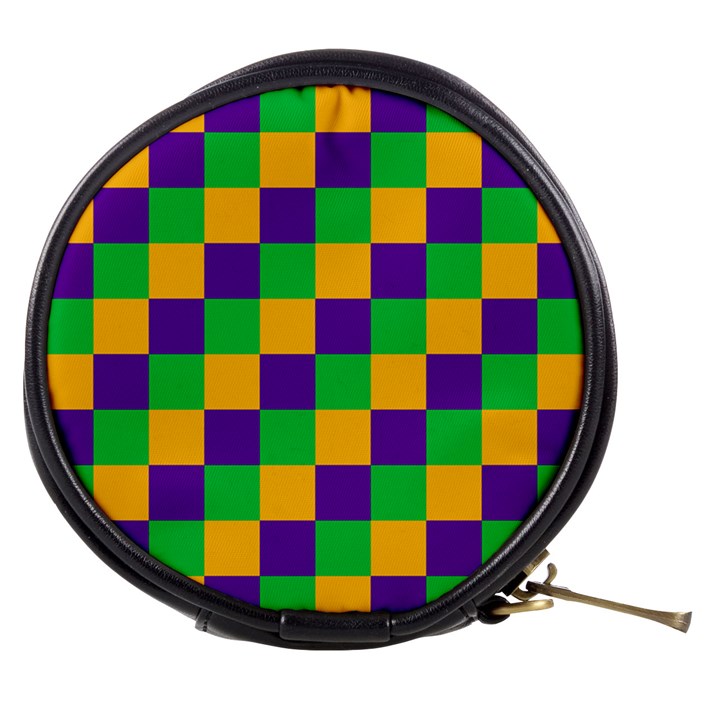 Mardi Gras Checkers Mini Makeup Bags