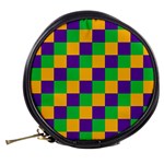 Mardi Gras Checkers Mini Makeup Bags Back